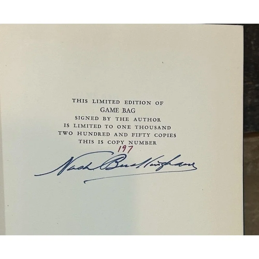 Game Bag: Tales of Shooting and Fishing by Nash Buckingham SIGNED #197